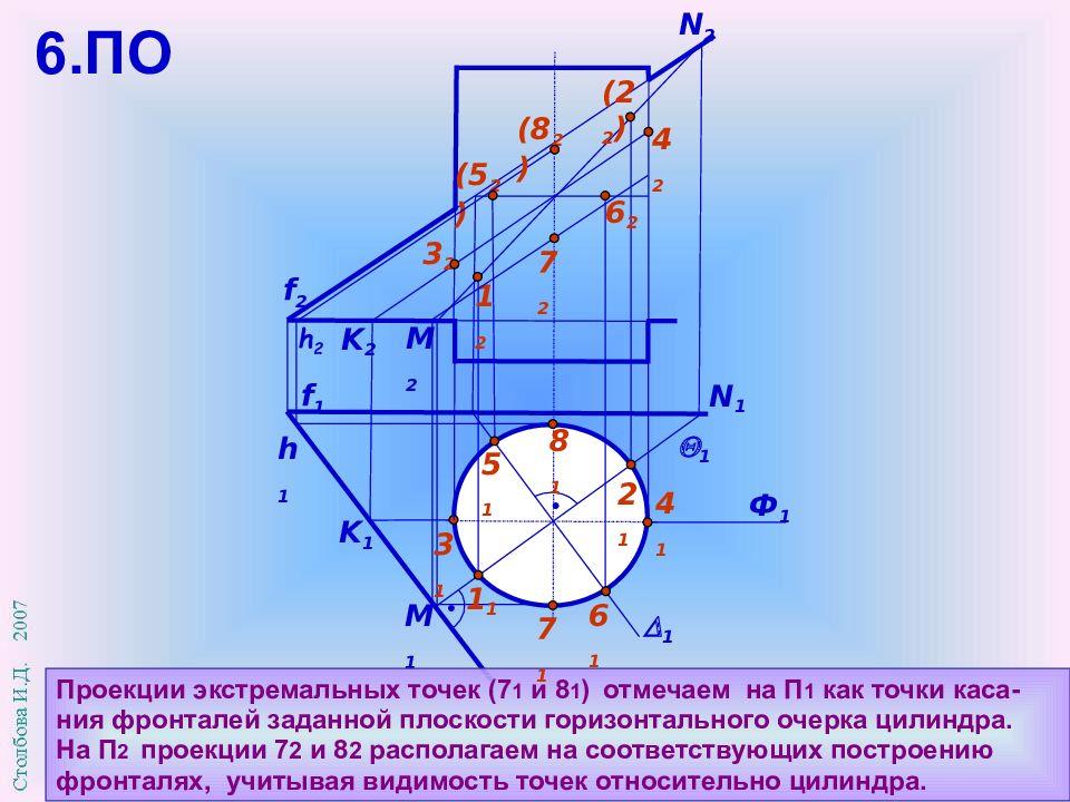 Проекция смещения. Сечение поверхности плоскостью Начертательная геометрия. Построение сечения Начертательная геометрия. Как построить сечение поверхности плоскостью общего положения. Пересечение наклонного цилиндра плоскостью общего положения.