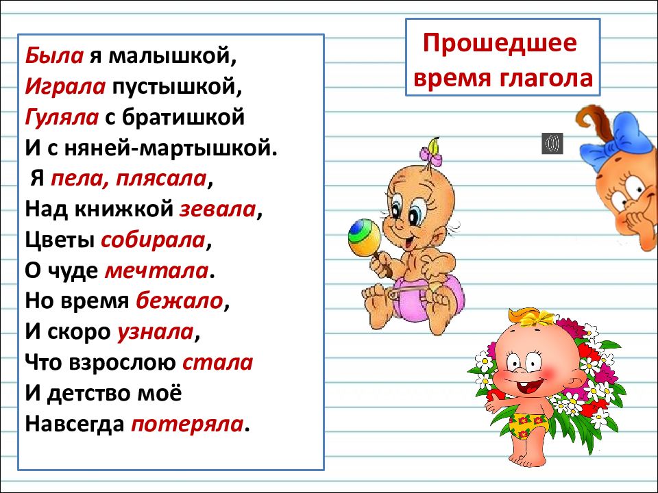 План конспект урока по русскому языку 3 класс времена глаголов