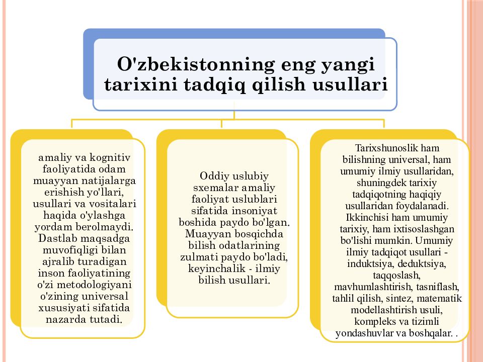 1-MAVZU.
KIRISH. O‘ZBEKISTONNING ENG YANGI TARIXI O‘QUV FANINING PREDMETI, 1-MAVZU. KIRISH. O‘ZBEKISTONNING ENG YANGI TARIXI O‘QUV FANINING PREDMETI,