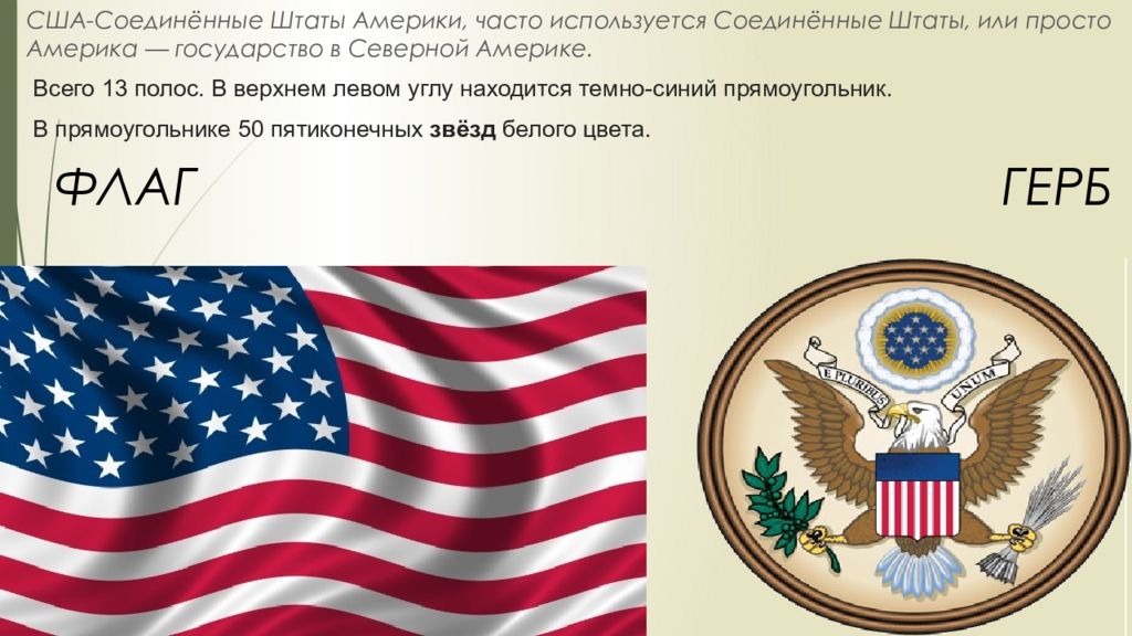 Первый сша презентация