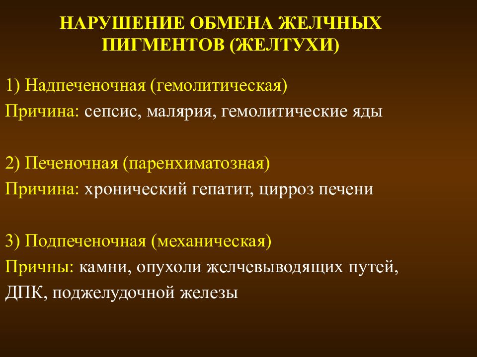 Схема образования желчных пигментов биохимия