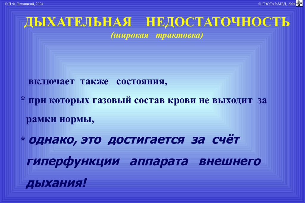 Состояние также. Литвицкий патофизиология внешнего дыхания.