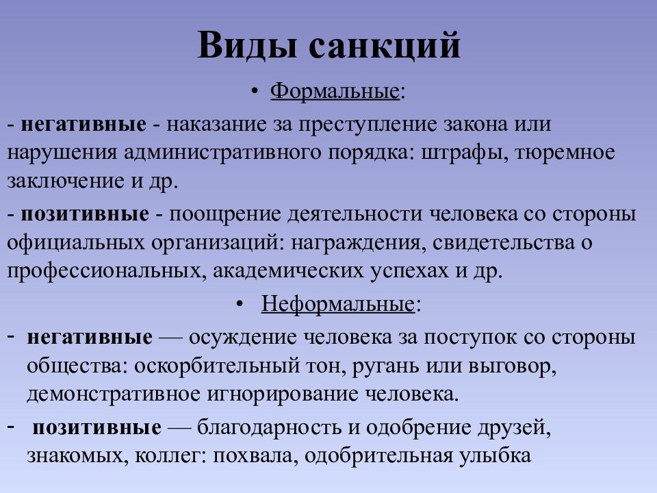 Формальные позитивные. Виды санкций. Санкции это в обществознании. Классификация видов санкций. Типы соц санкций.