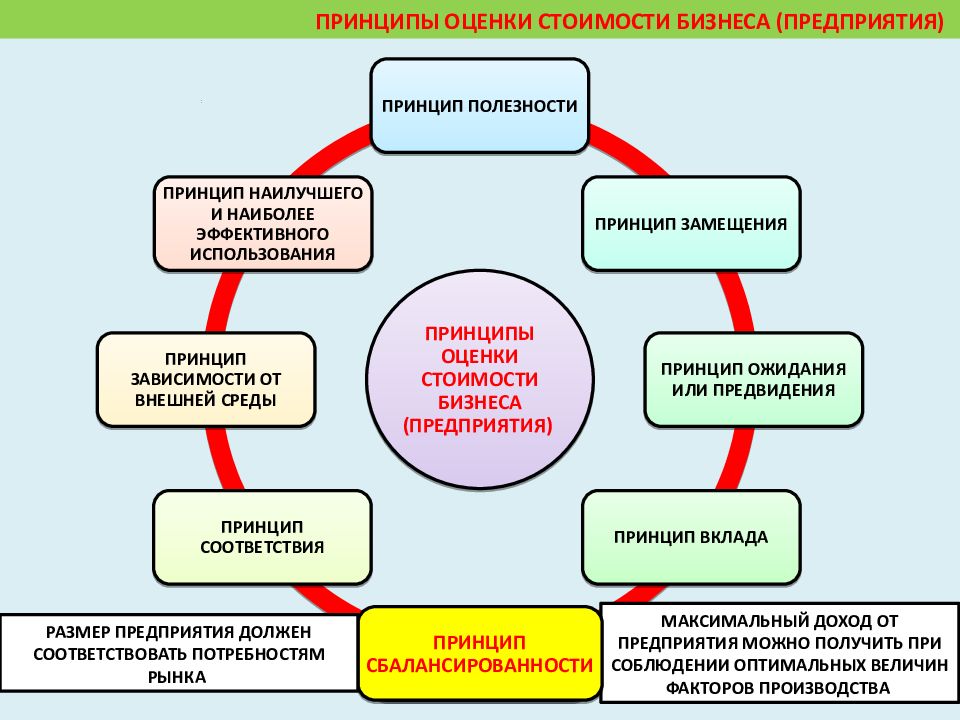 Принципы оценки стоимости предприятия (бизнеса). Принципы оценки бизнеса.