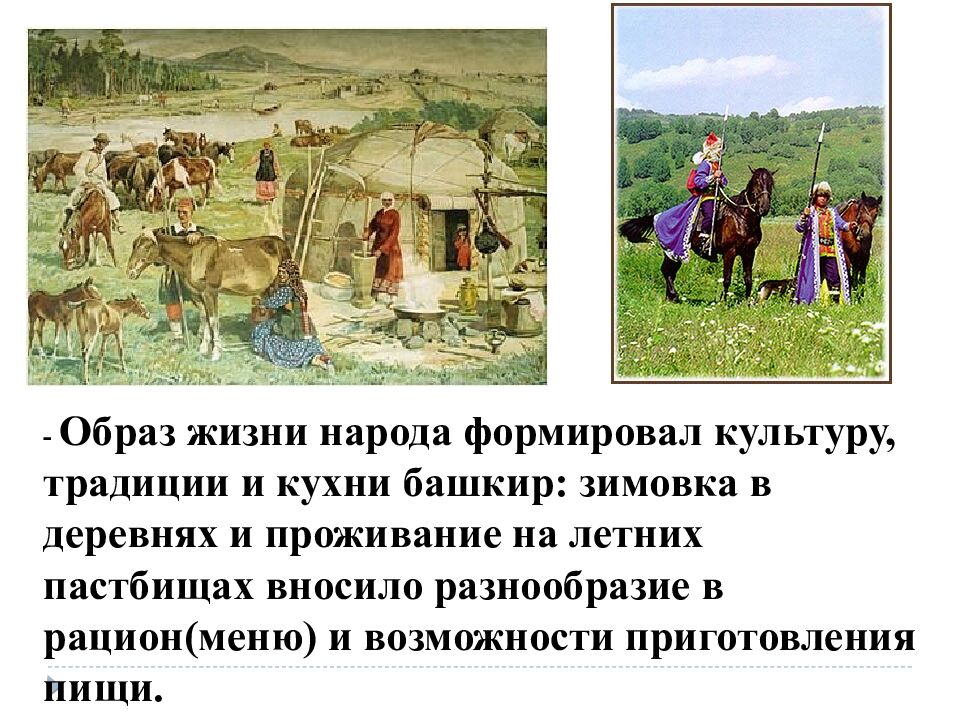 тема: « Башкирская национальная кухня »