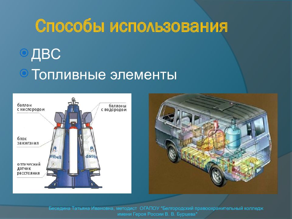 Водород как альтернативный вид топлива презентация