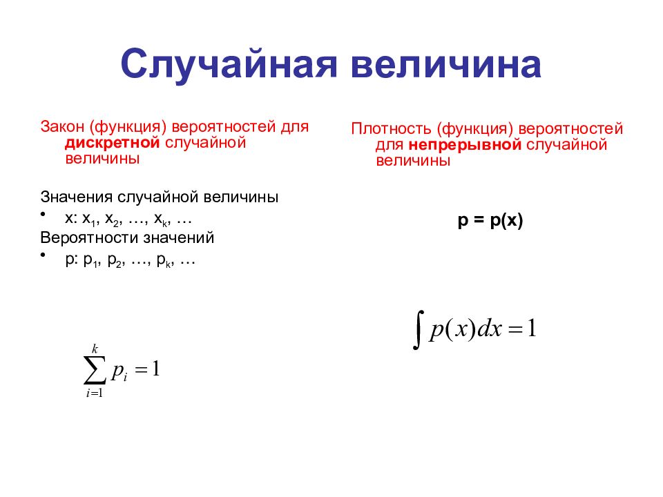 Случайные величины в теории вероятности презентация