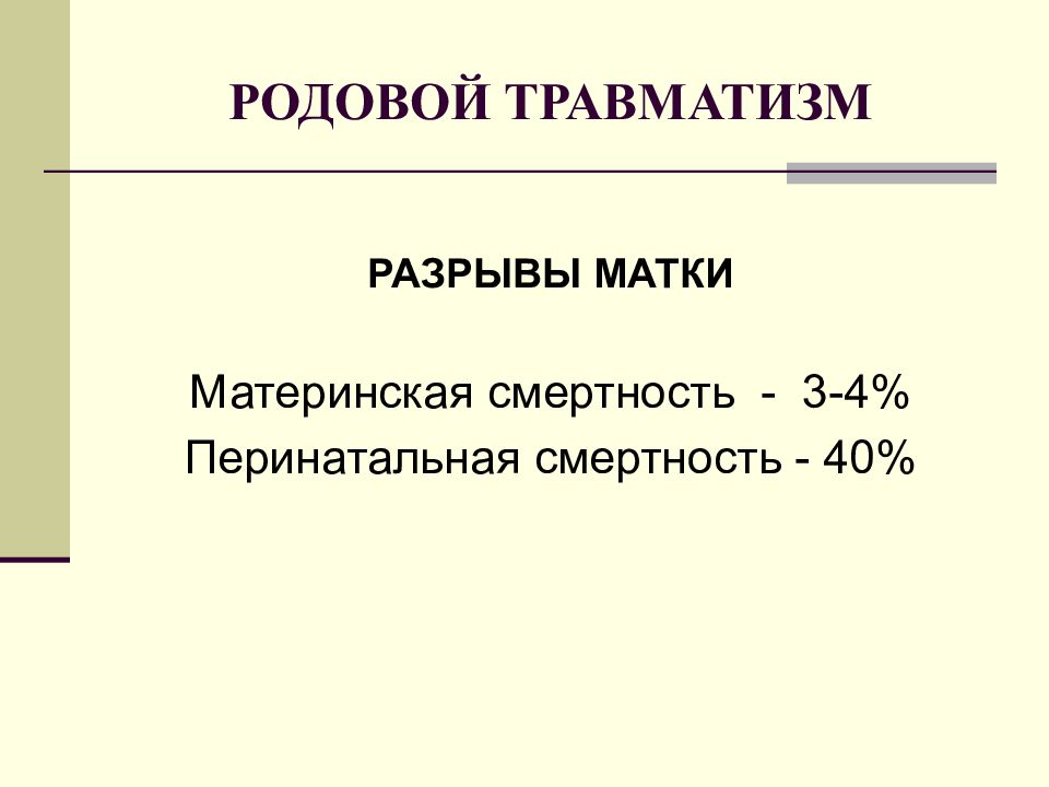 Родовой травматизм презентация