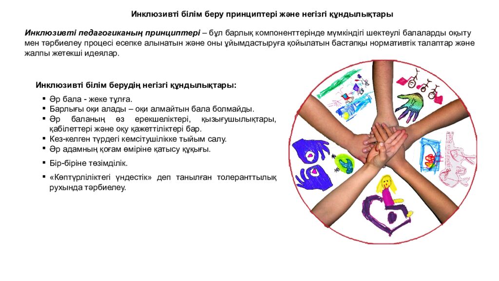 ИНКЛЮЗИВТІ БІЛІМ БЕРУ НЕГІЗДЕРІ, ҚҰРАЛДАРЫ ЖӘНЕ ПРАКТИКАЛЫҚ ШЕШІМДЕРІ