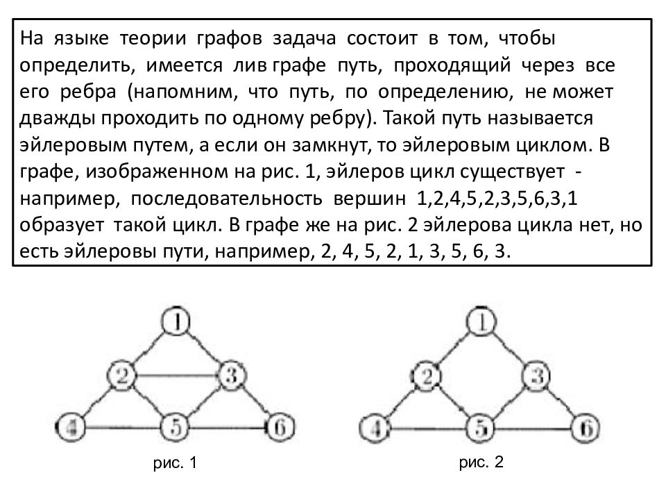 Эйлеровы и гамильтоновы графы деревья презентация