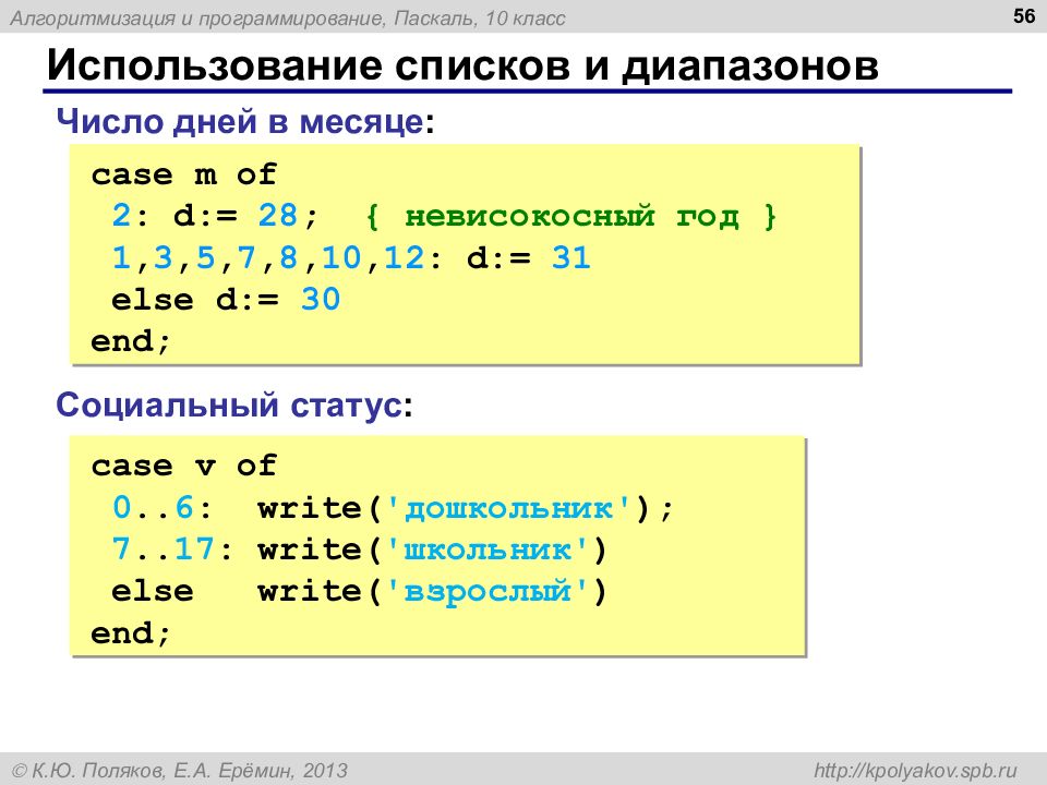 Pascal 8 класс презентация