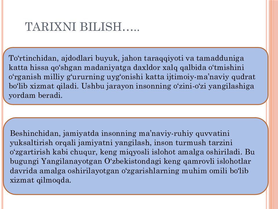 1-MAVZU.
KIRISH. O‘ZBEKISTONNING ENG YANGI TARIXI O‘QUV FANINING PREDMETI, TARIXNI BILISH…..