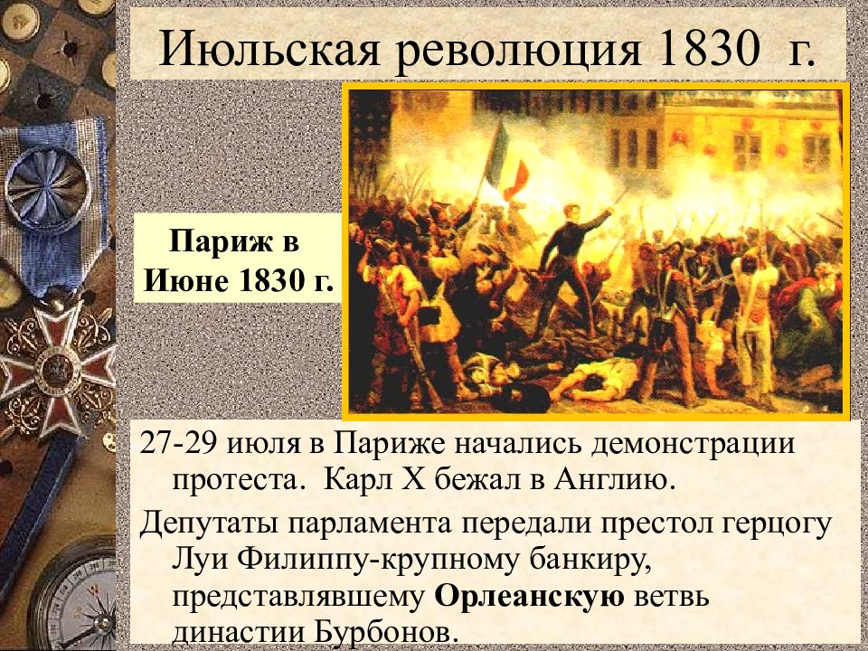 Франция в первой половине 19 века от реставрации к империи презентация 9 класс