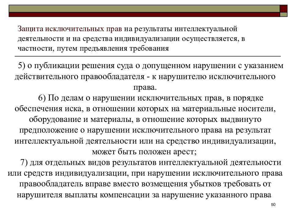 Презентация результаты интеллектуальной деятельности и средства индивидуализации