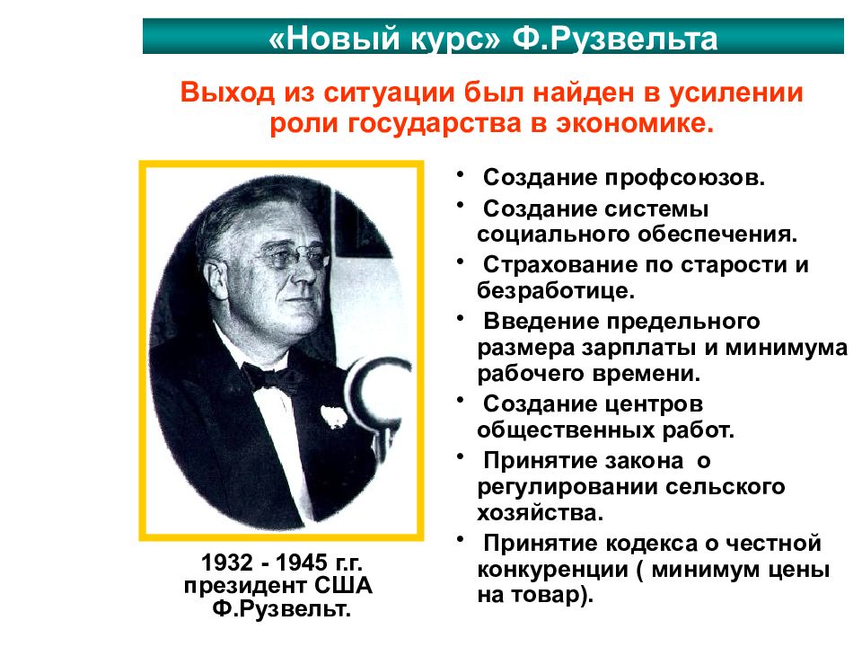 Содержание нового курса. Таблица «новый курс» президента ф. Рузвельта». «Новый курс» президента ф.Рузвельта в США.. Новый курс Рузвельта причины. «Новый курс» ф. Рузвельта в США (1882 – 1945).