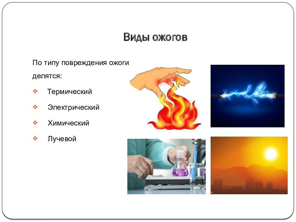 Ожоги презентация для детей