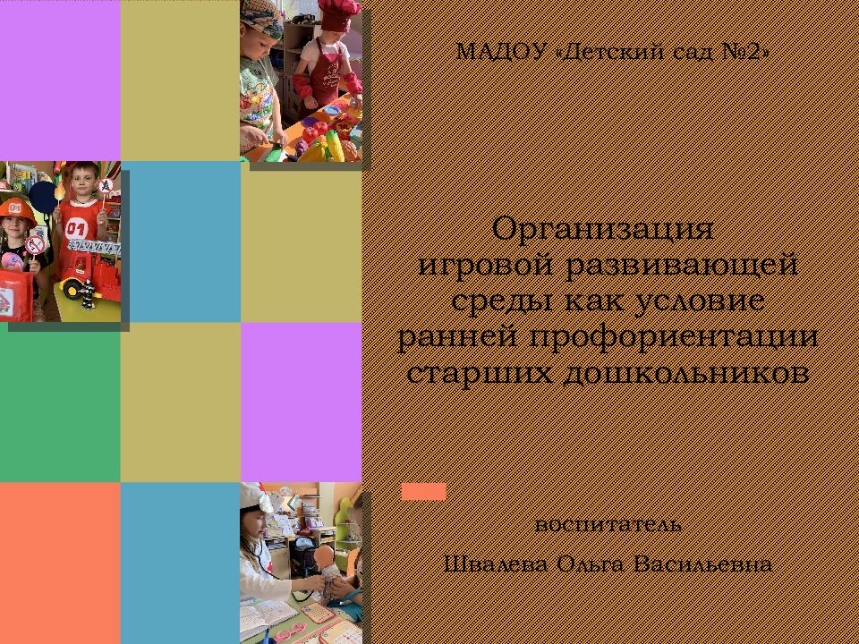 Организация игровой развивающей среды как условие ранней профориентации старших дошкольников