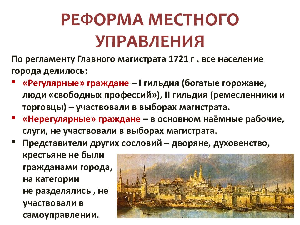 Реформы управления петра