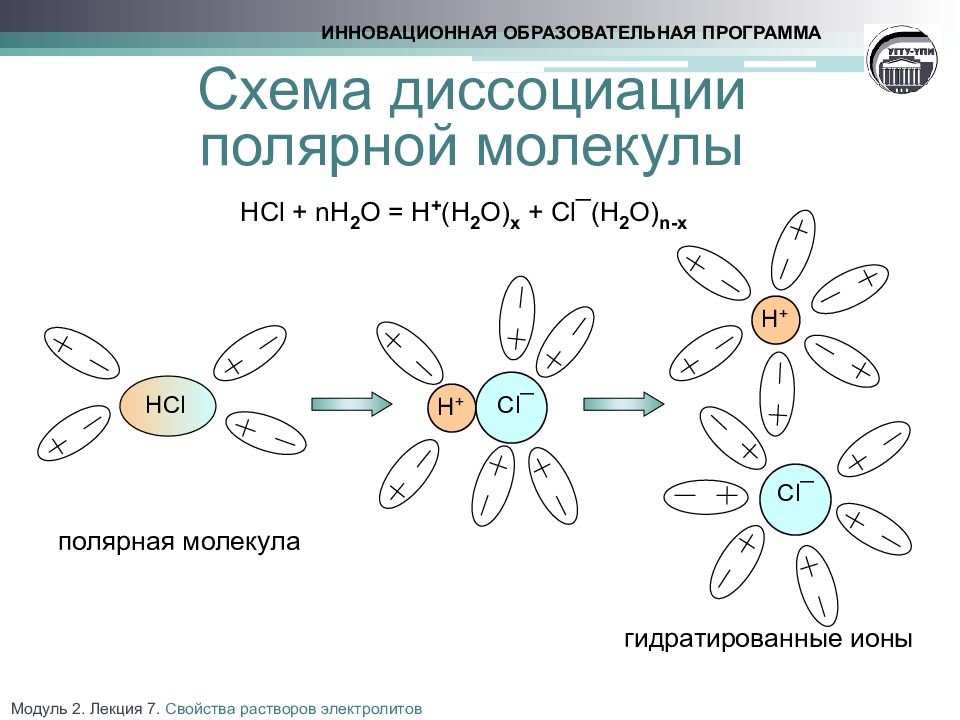 Диссоциация растворов электролитов