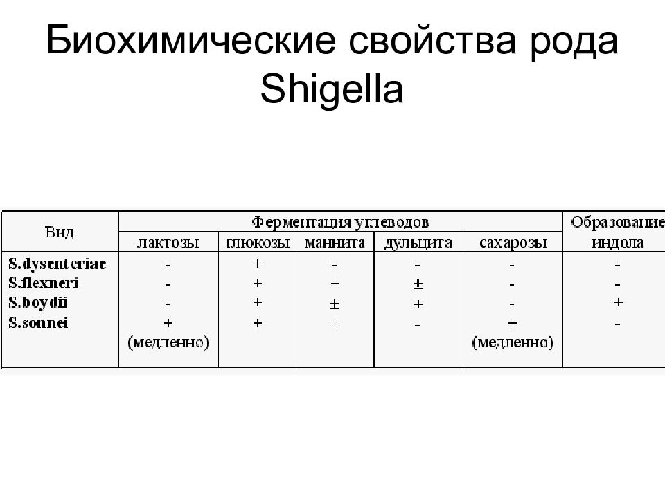Свойства род. Биохимические свойства шигелл таблица. Биохимические свойства шигелл. Биохимические свойства шигелл микробиология. Классификация бактерий рода шигелла.