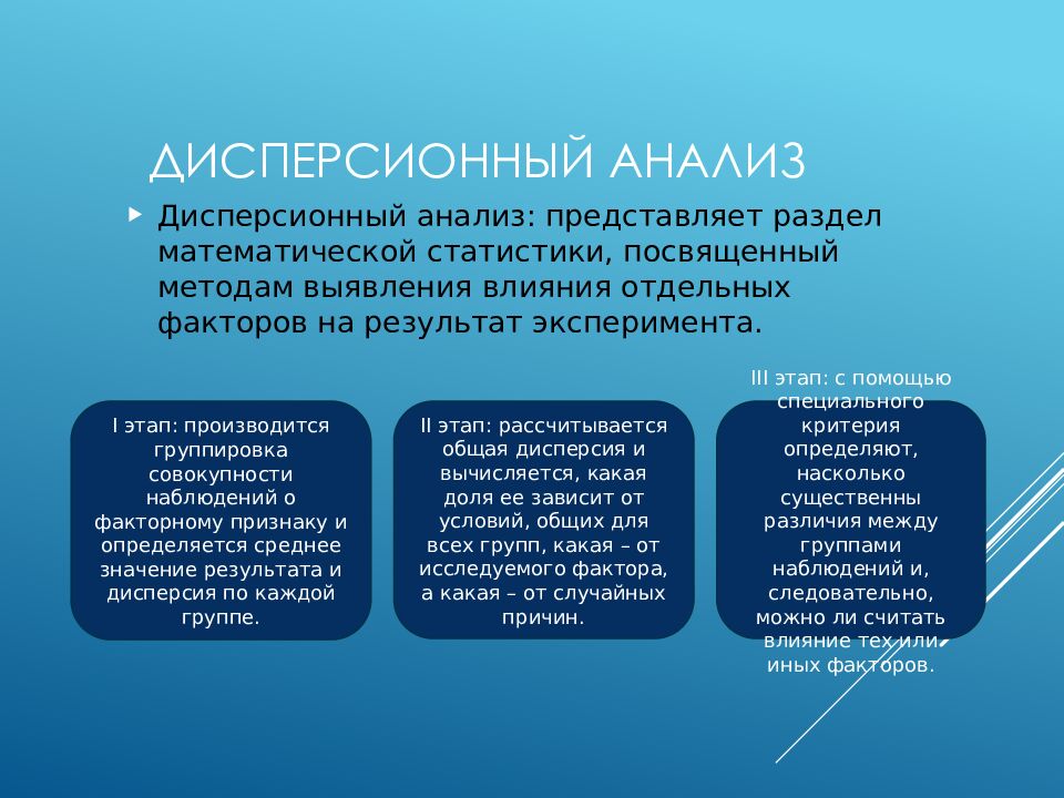 Дисперсионный анализ