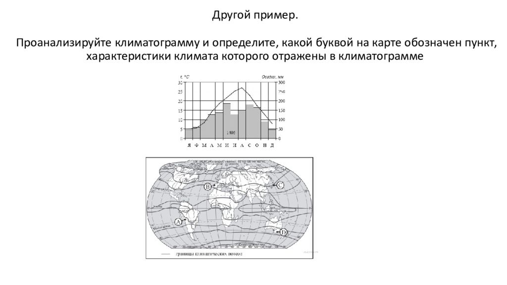 Определите какой буквой на карте обозначен пункт