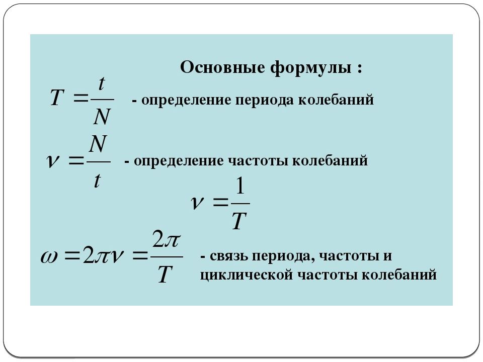Формула частоты гц. Циклическая частота колебаний формула. Как найти циклическую частоту колебаний. Циклическая частота формула. Период и циклическая частота.