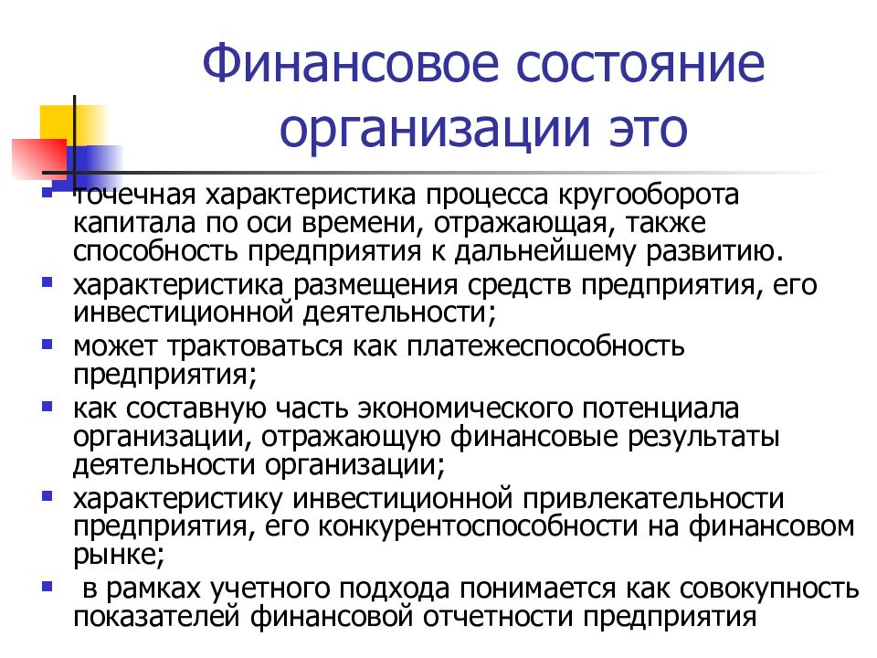 Финансовое состояние предприятия презентация