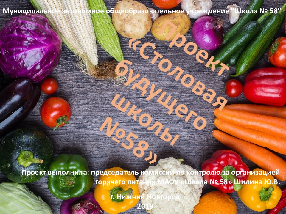 Проект «Столовая будущего школы №58» Муниципальное автономное
