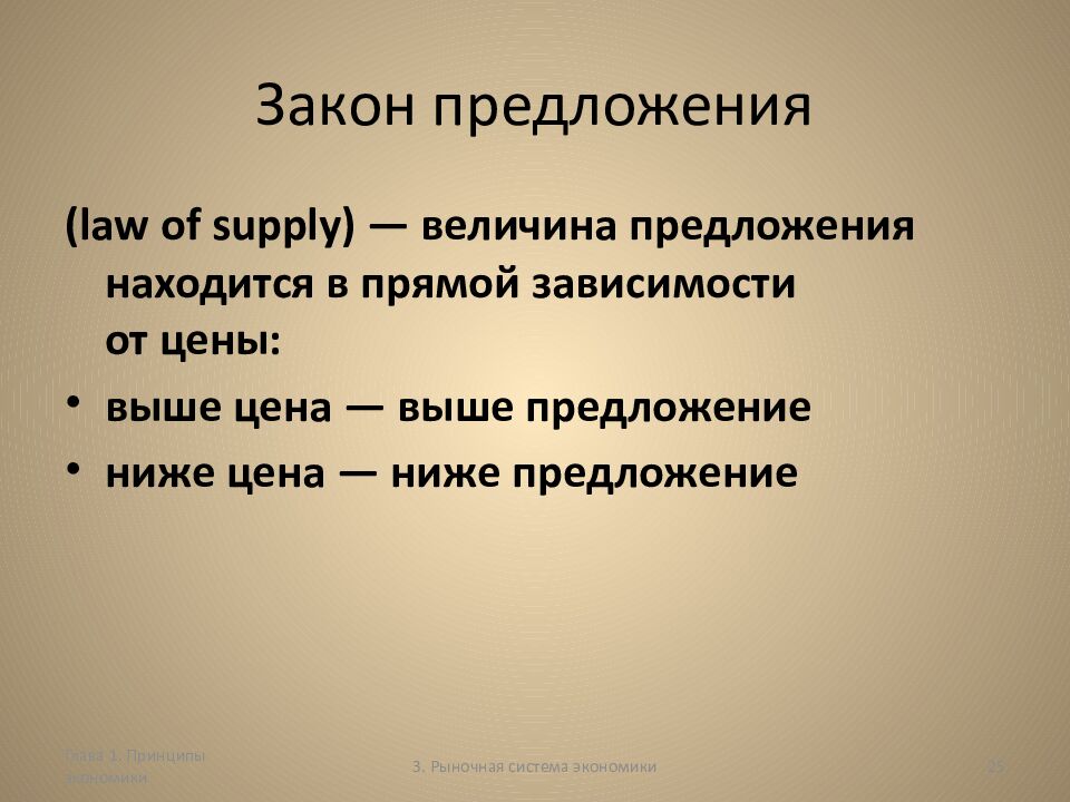 Закон предложения