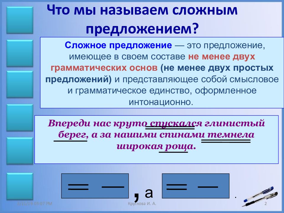 Схема сложных предложений 9 класс