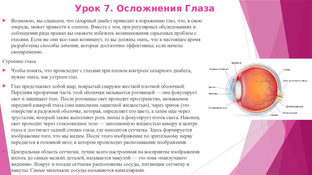 Диа диабет. Глаза при сахарном диабете. Сахарный диабет и зрение.