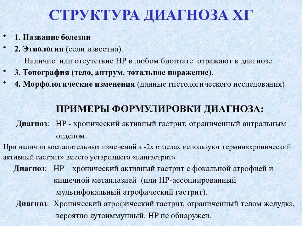 Структура диагностики