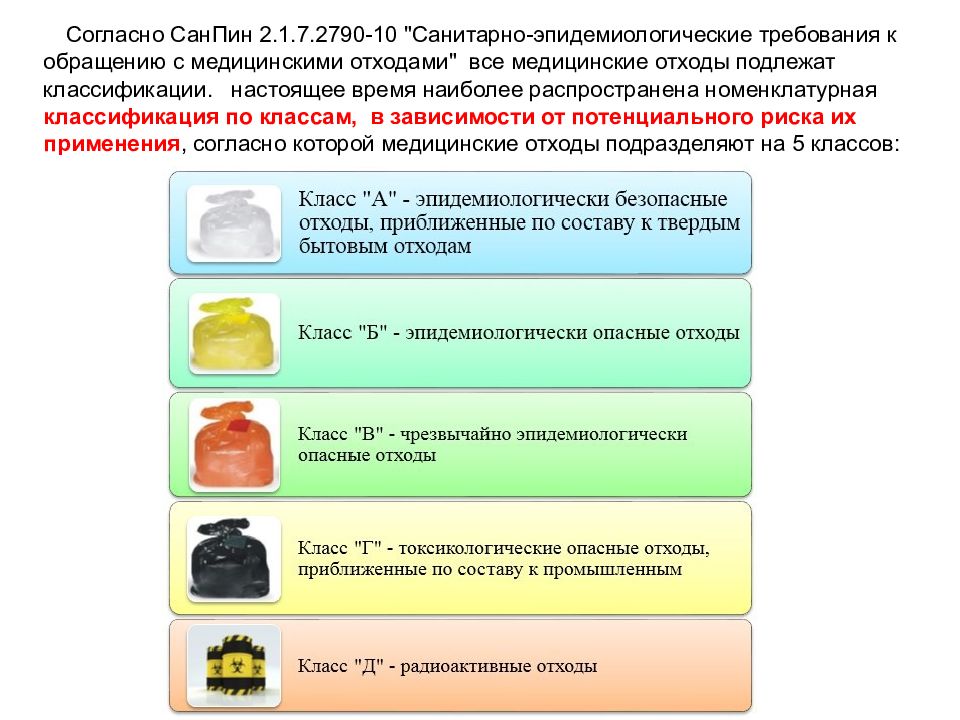 Санитарно эпидемиологические требования к обращению с медицинскими отходами презентация