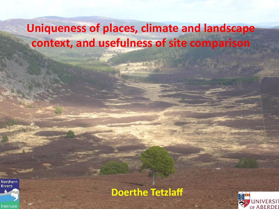 Uniqueness of places, climate and landscape context, and usefulness of site comparison