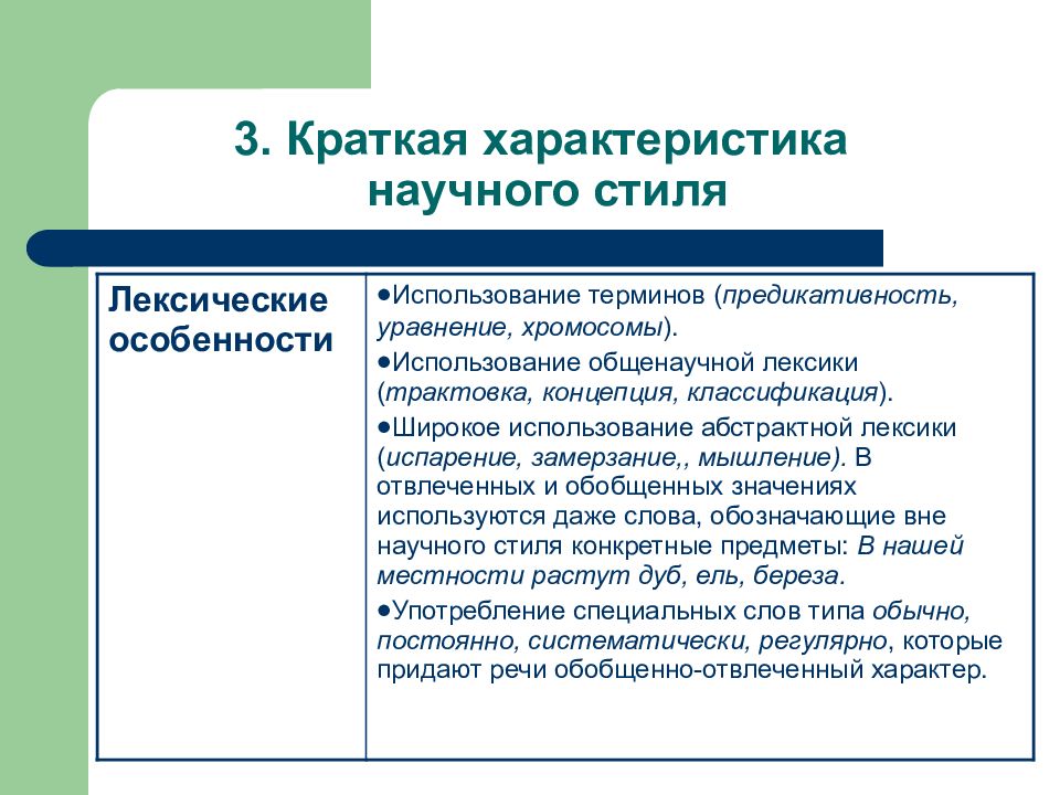 Научная характеристика. Краткая характеристика научного стиля. Стили русского литературного языка презентация. Характеристика научно-популярного стиля. Абстрактный характер научного стиля.