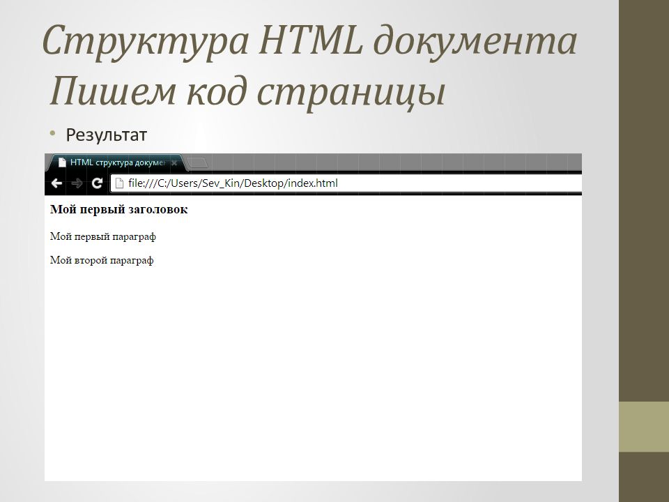 Основы html презентация