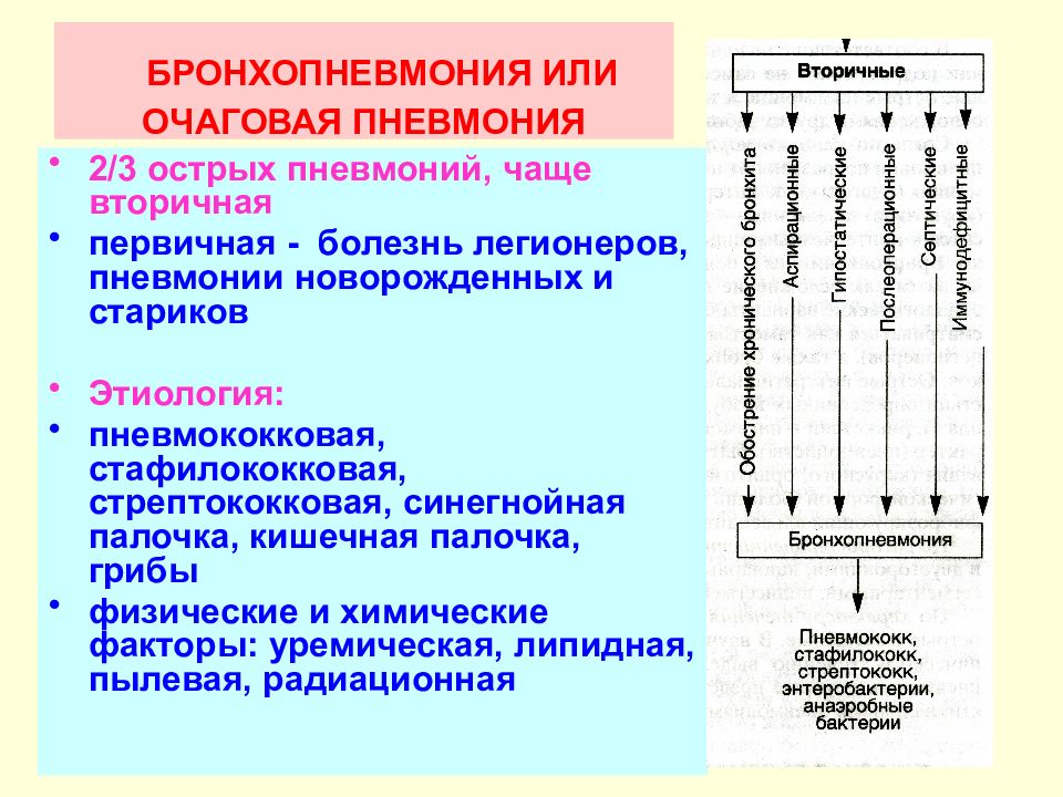 Лечение бронхопневмонии у взрослых антибиотиками схема