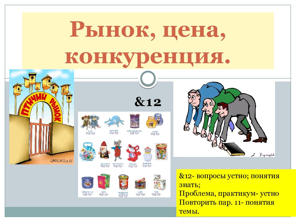 Рынок, цена, конкуренция.