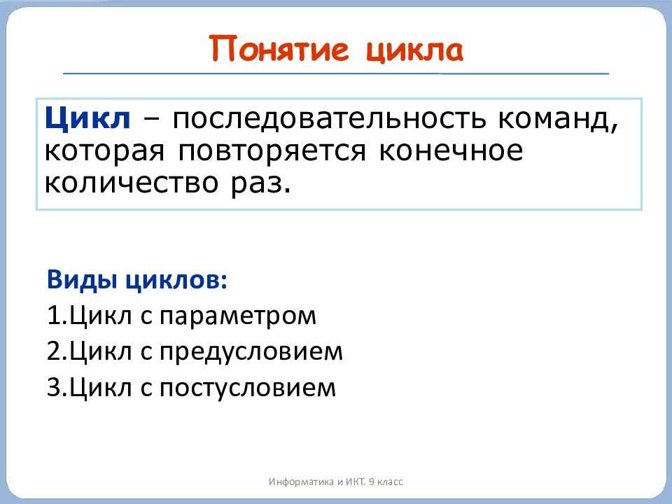 Виды циклов. Понятие цикла. Цикл это в информатике. Что такое цикло в информатике. Понятие цикла в информатике.