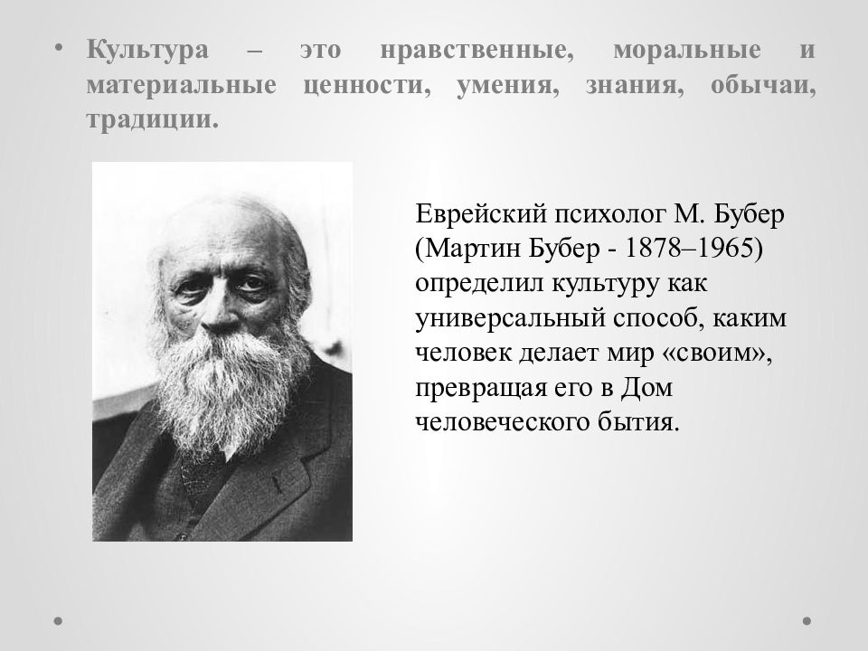 Музыкальная культура педагога. Культура отдельного человека это. Основные идеи Бубера. Культура общества и культура отдельного человека связаны. Мир человеческих отношений в философии м. Бубера..