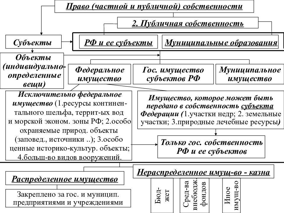 Предприятия находящиеся в государственной собственности. Объекты публичной собственности. Право собственности. Субъекты права публичной собственности. Виды права частной собственности.