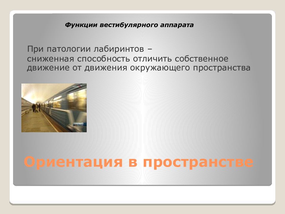 Собственное движение. Ориентация робота в пространстве. Ориентация в пространстве неврология.