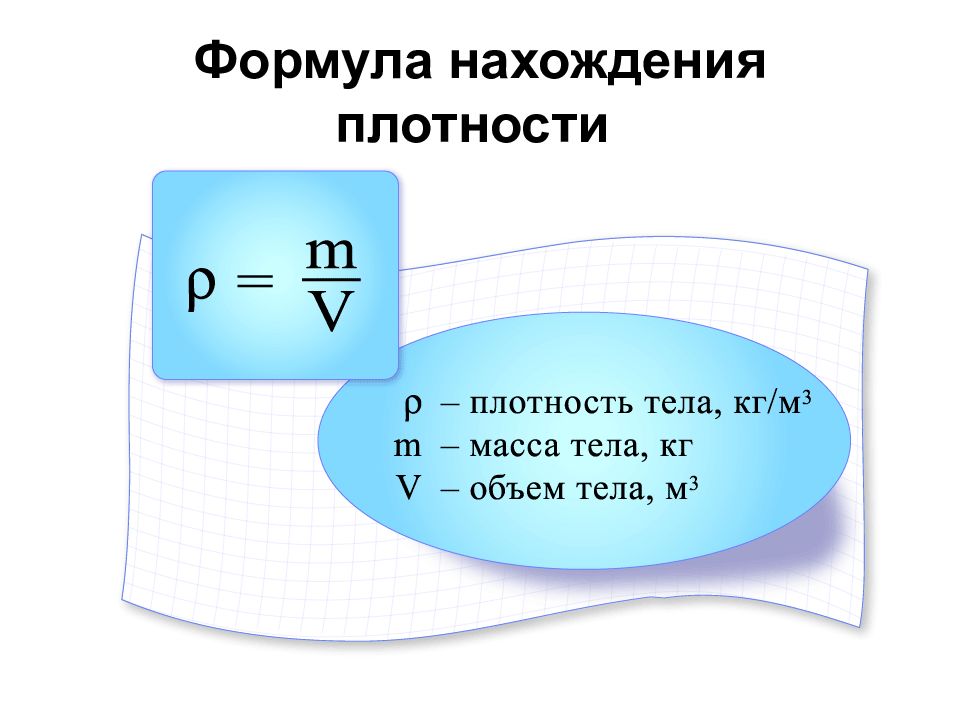 Формула нахождения массы. Формула плотности. Формула нахождения плотности. Формула плотности вещества в физике.