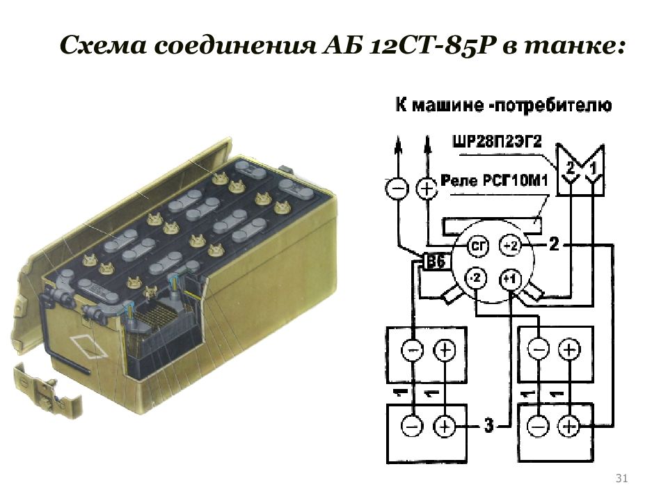 Ст 85. Аккумуляторная батарея 12ст-85. Схема подключения АКБ Т 72. Схема подключения АКБ танка т72. АКБ 12ст 85.