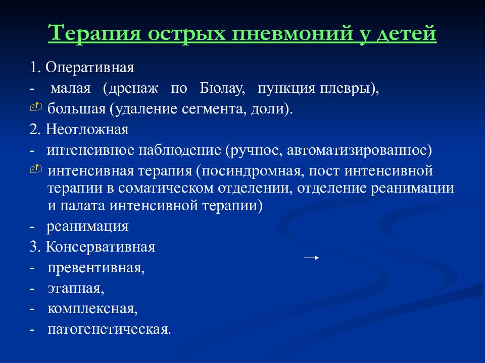 Лечение острой пневмонии у детей