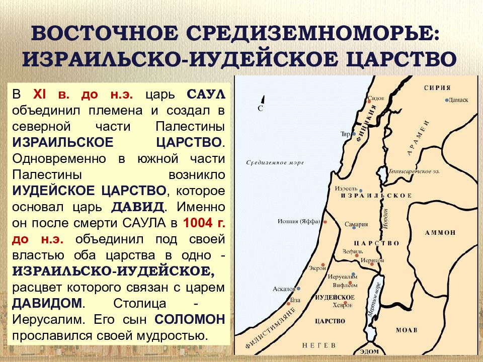 Карта древнего израиля и иудеи