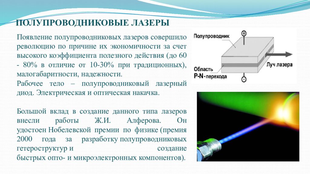 Презентация по физике лазеры