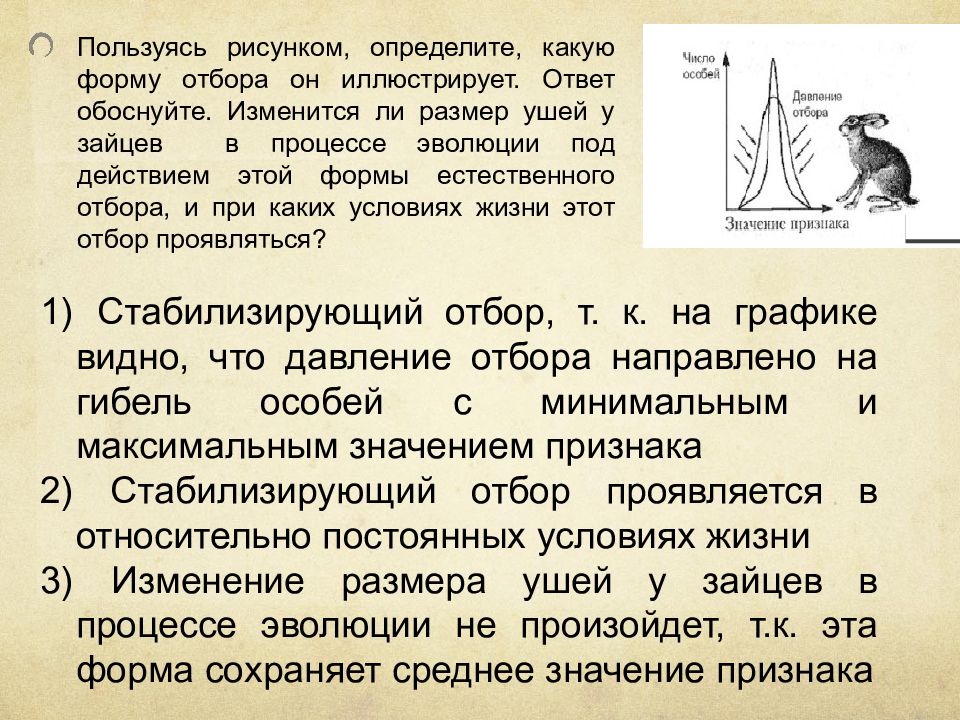 Используя рисунок определи. Пользуясь рисунком определите какую форму отбора. Пользуясь рисунком определите какую форму отбора он иллюстрирует. Заяц стабилизирующий отбор. Стабилизирующий отбор заяц уши.