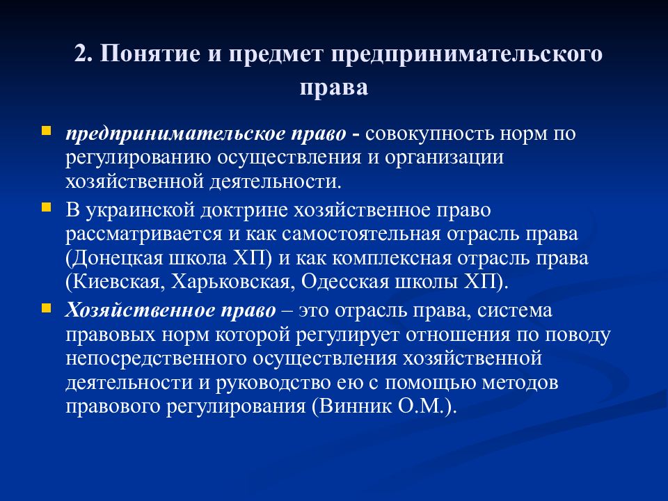 Предпринимательское право презентация